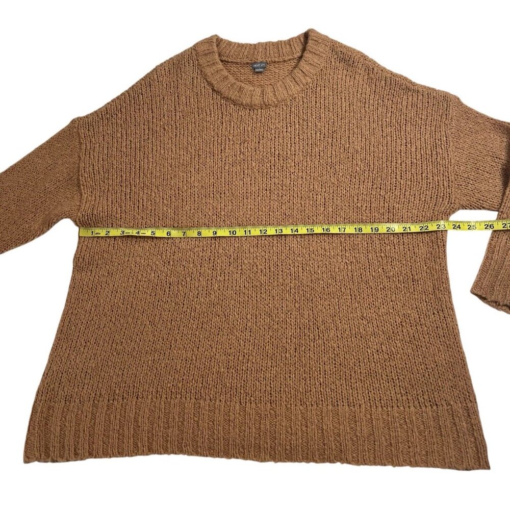 Aerie Women XS Sweater Oversize Boxy Fit Wool Alpaca Polyamide Tan Clunky Knit - Picture 6 of 9